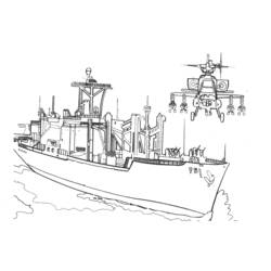 Раскраска: Военная лодка (транспорт) #138652 - Бесплатные раскраски для печати