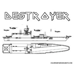 Раскраска: Военная лодка (транспорт) #138655 - Бесплатные раскраски для печати
