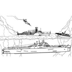Раскраска: Военная лодка (транспорт) #138709 - Бесплатные раскраски для печати
