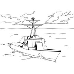 Раскраска: Военная лодка (транспорт) #138741 - Бесплатные раскраски для печати
